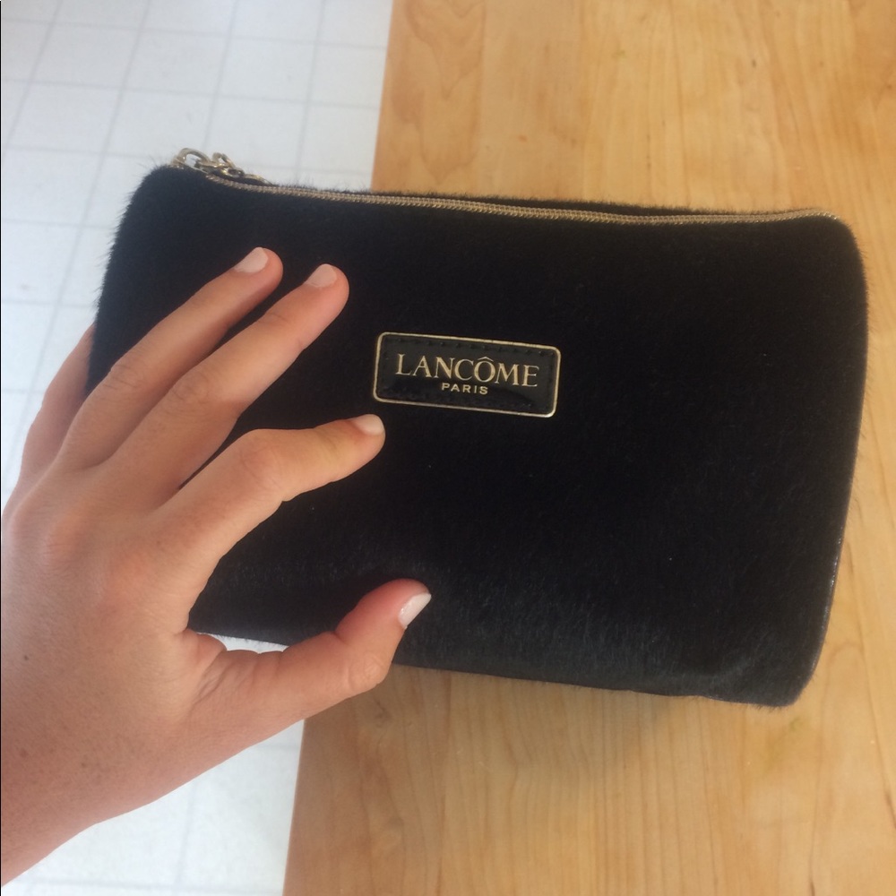 Lancôme fuzzy black bag